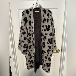 Anthropologie leopard cardigan